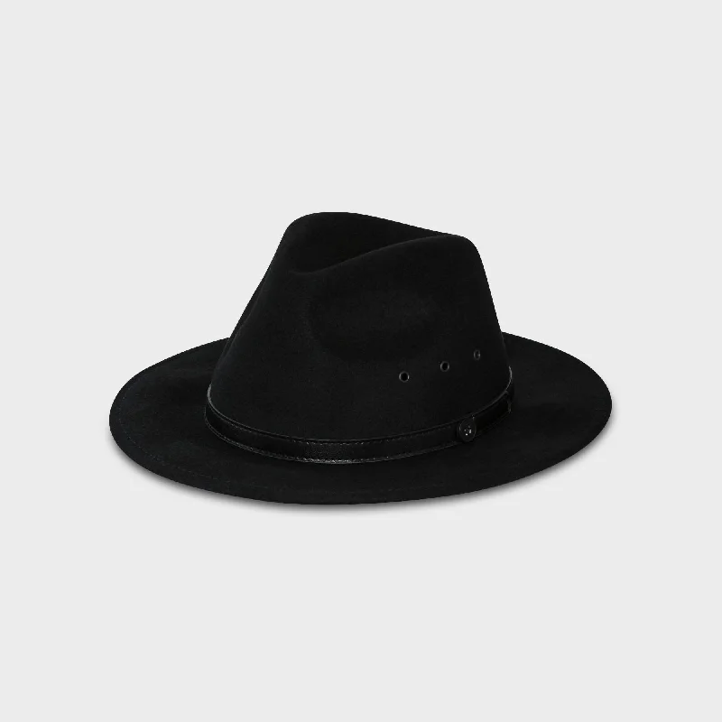 Cotton twill cap for durable daily use -Black Matter Fedora