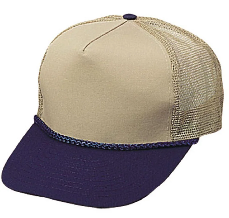 Canvas dad cap for rugged daily style -1 Dozen 5 Panel Trucker Baseball Cotton Mesh Braid Hats Caps Wholesale Bulk