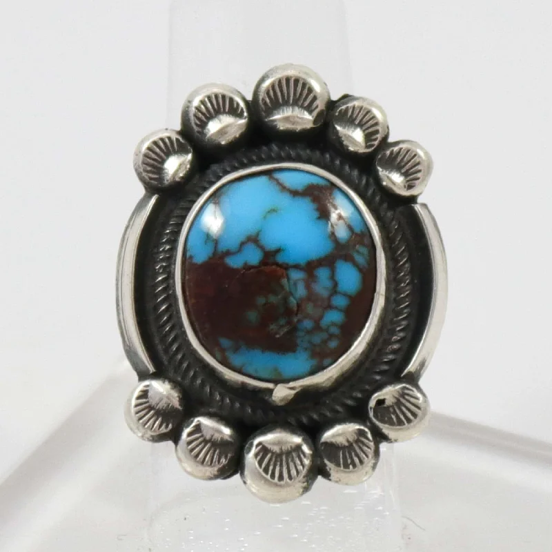 Rings with vine-wrapped bands for nature -Egyptian Turquoise Ring