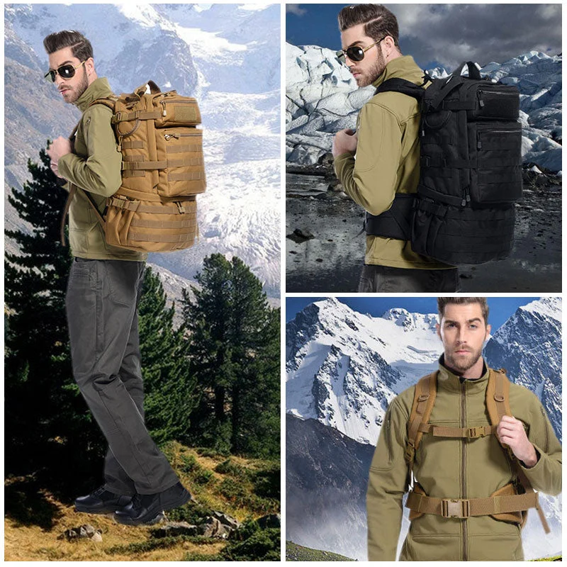 Men's Outdoor Hiking Military Camouflage Camping Tactical Backpack Bag