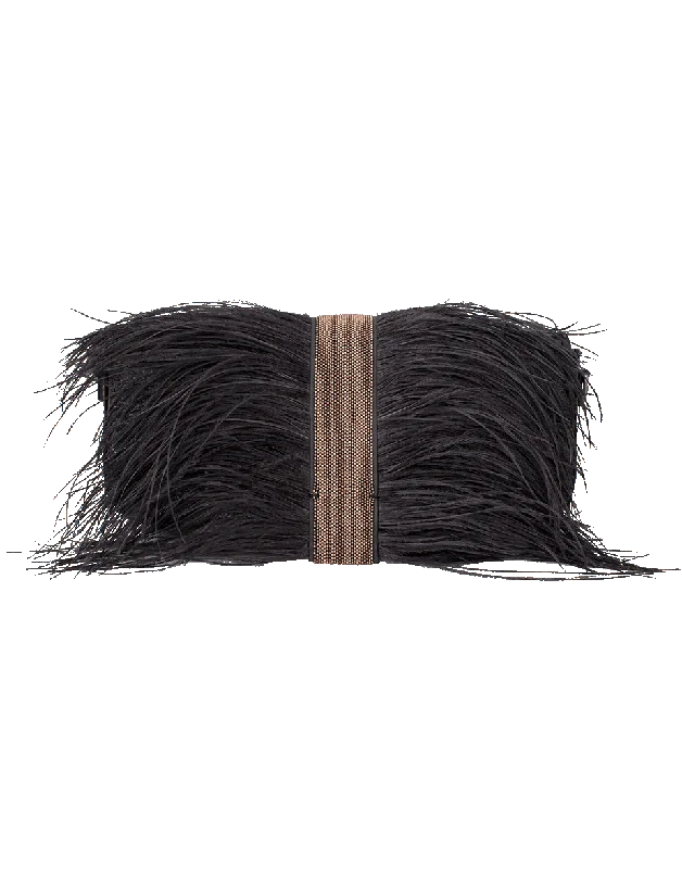 Feather And Monili Shoulder Bag