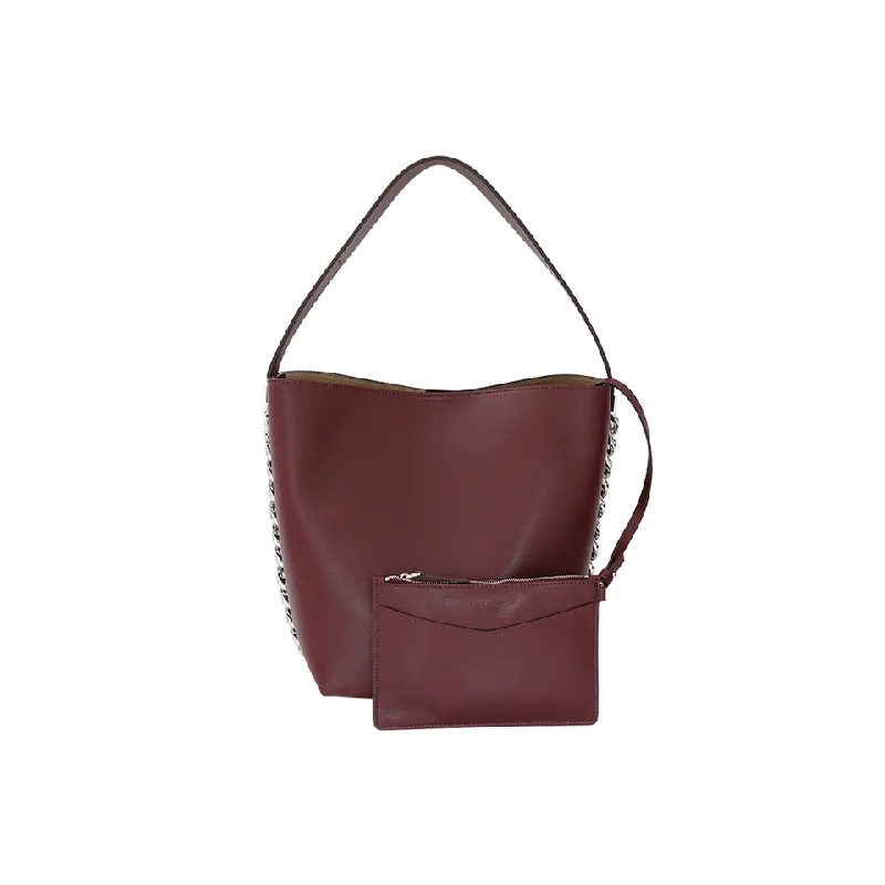 Infinity Leather Bucket Bag