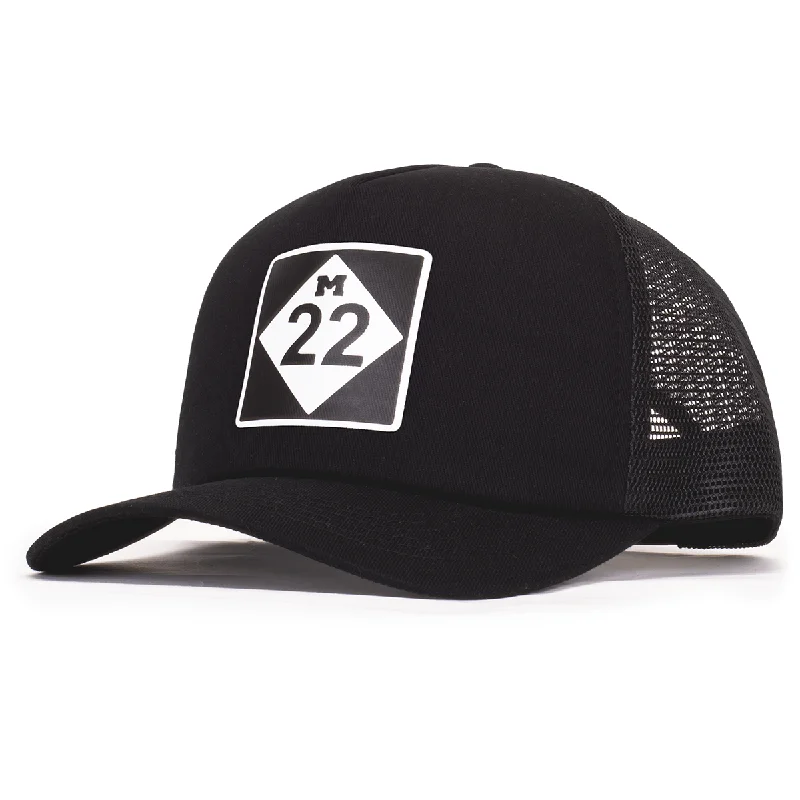 Premium snapback cap with embroidered artwork -M22 TRUCKER HAT