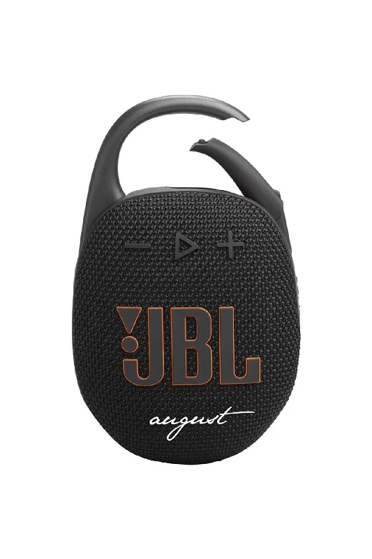 High-visibility backpack for cycling commute safety -JBL Clip 5 Waterproof Speaker, Black [August Grooming]