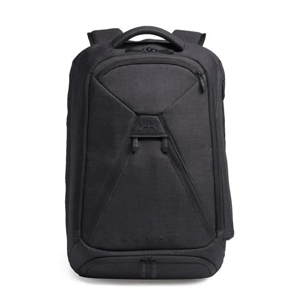 Eco-friendly backpack made from recycled materials -KNACK Series 1 Medium Expandable Backpack, Stealth Black