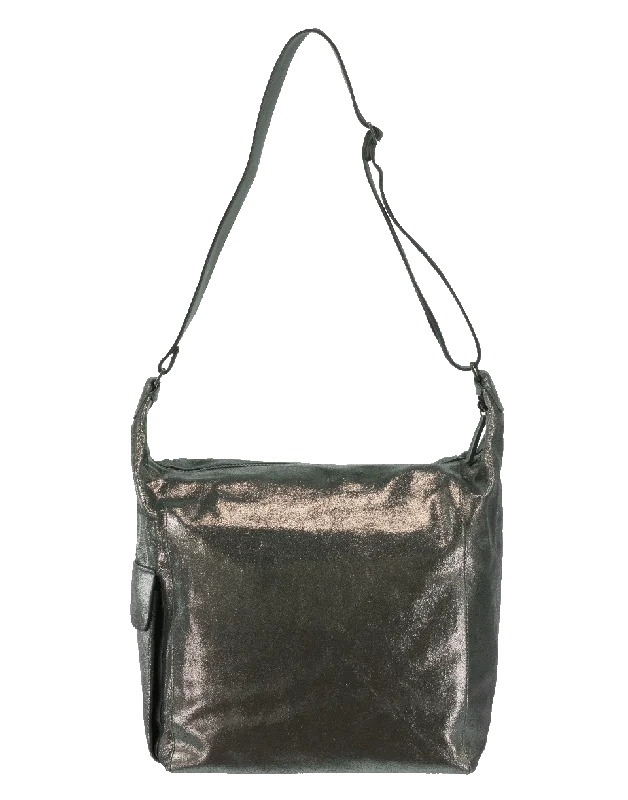 Leather Crossbody Tote Bag