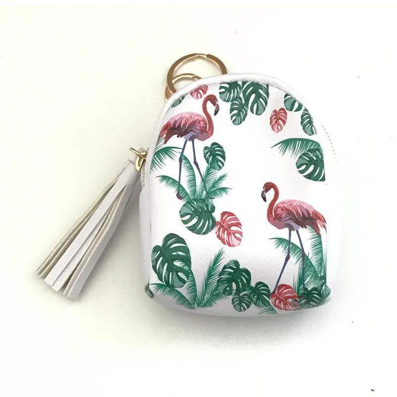 Cartoon Creative Pineapple Flamingo Fruit Coin Purse Mini Bag Data Cable Headset Storage Bag Coins Bag