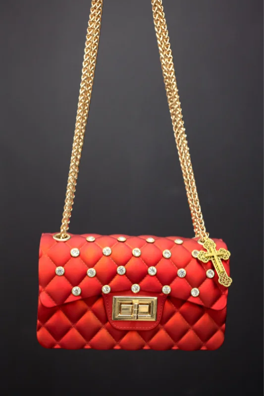 God Forbid - Quilted Rhinestone Bag