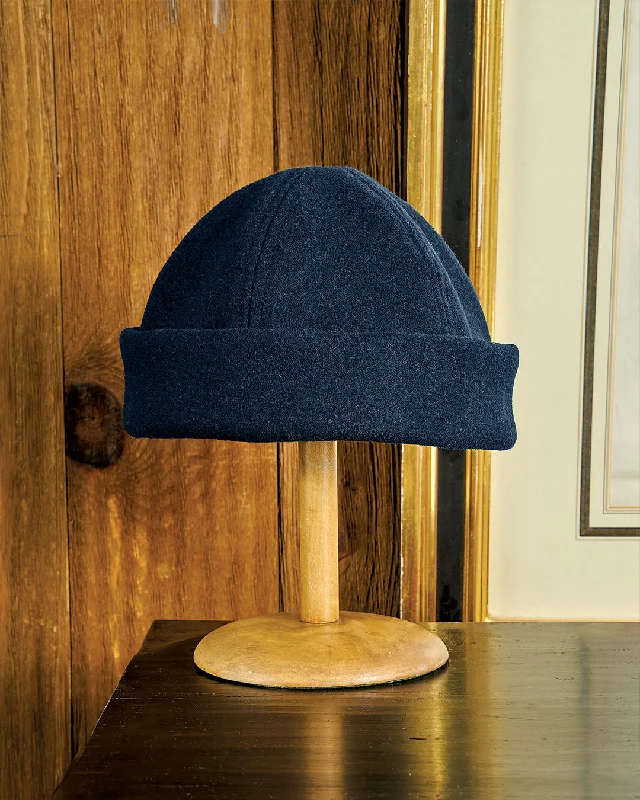 Casual denim cap for laid-back vibes -Wool Felt Harbour Cap in Navy