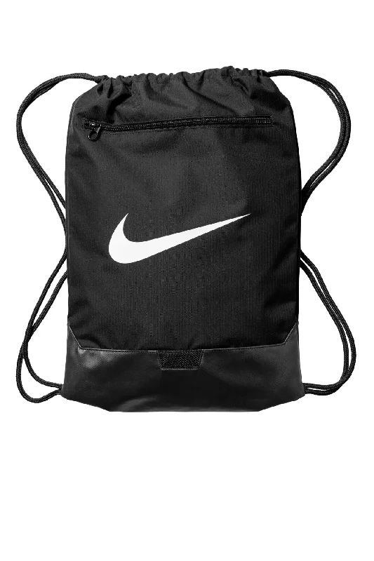 Stylish minimalist backpack for modern nomad life -Nike Brasilia Drawstring Pack, Black [Ware2Go]