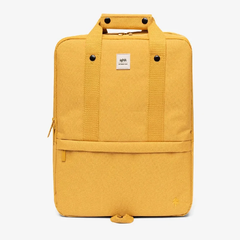 Fashionable canvas backpack for trendy college students -Smart Daily 13" Backpack Mustard