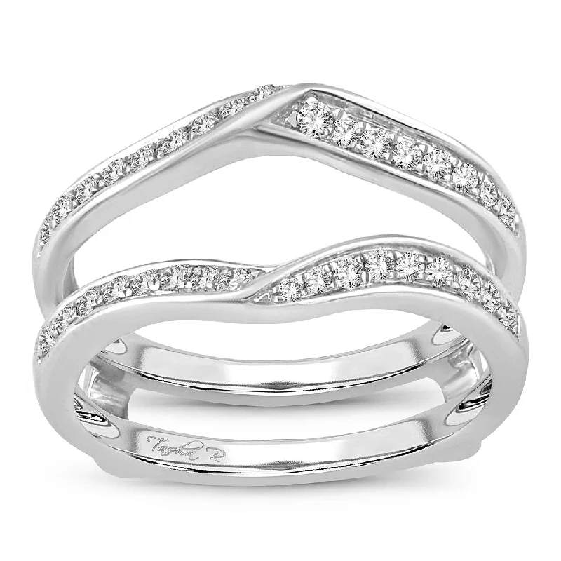 Best hoop earrings with intricate beaded details for a textured, stylish appearance-14K  0.25CT  DIAMOND  RING GUARD.