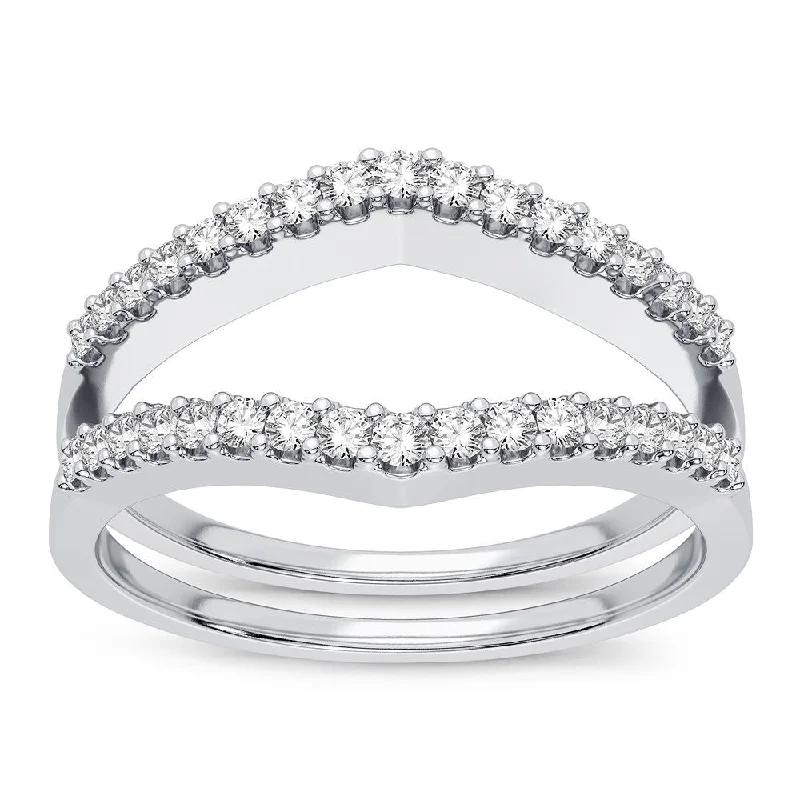 Hoop earrings with polished metal for a shiny and high-quality finish-14K 0.25CT Diamond Ring Guard