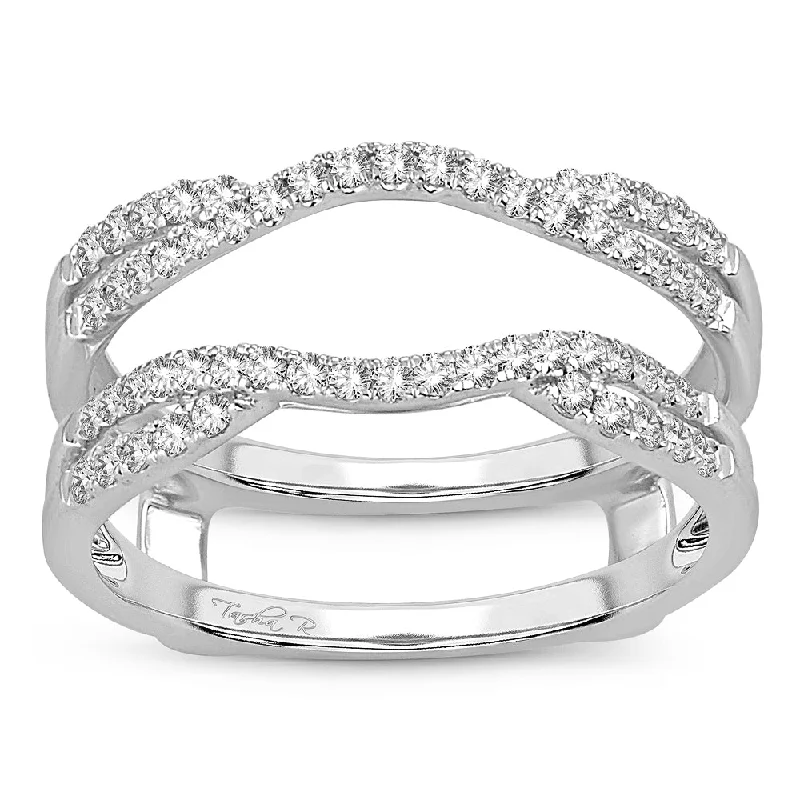 Hoop earrings with cut-out designs for a creative and lightweight effect-14K  0.33CT Diamond RING GUARD