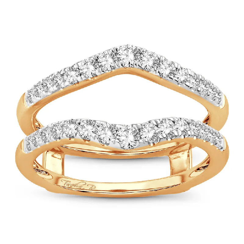 Hoop earrings with enamel stripes for a colorful and eye-catching design-14K  0.50CT  DIAMOND  RING GUARD