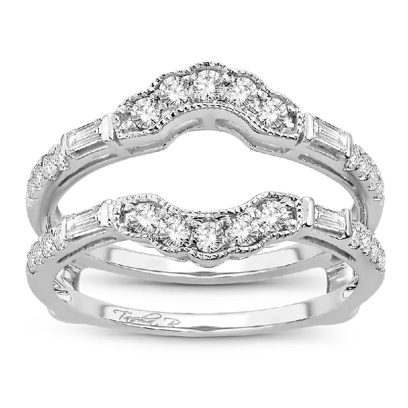 Hoop earrings with floral motifs for a feminine and nature-inspired look-14K 0.50CT Diamond RING GUARD