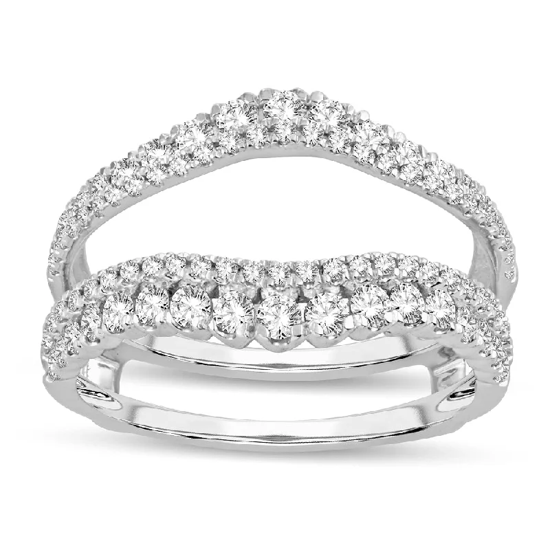 Best hoop earrings with matte finish for a sophisticated, understated design-14K 0.75CT DIAMOND RING GUARD