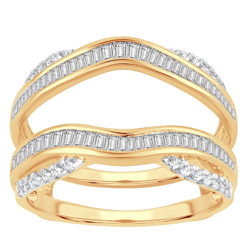 Hoop earrings with circle designs for a classic and timeless shape-14K 0.75ct Ring Guard