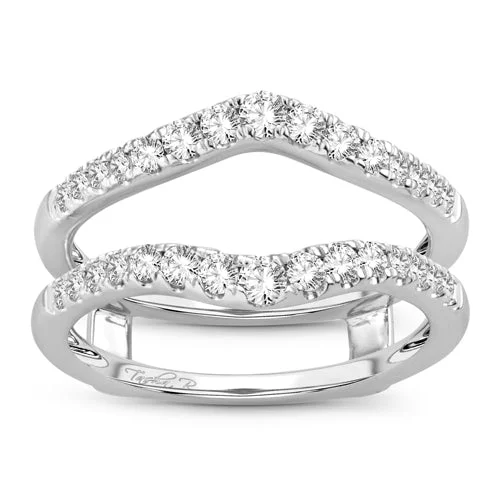 Hoop earrings with crescent moon shapes for a celestial and mystical appearance-14K 1.00ct Diamond Ring Guard