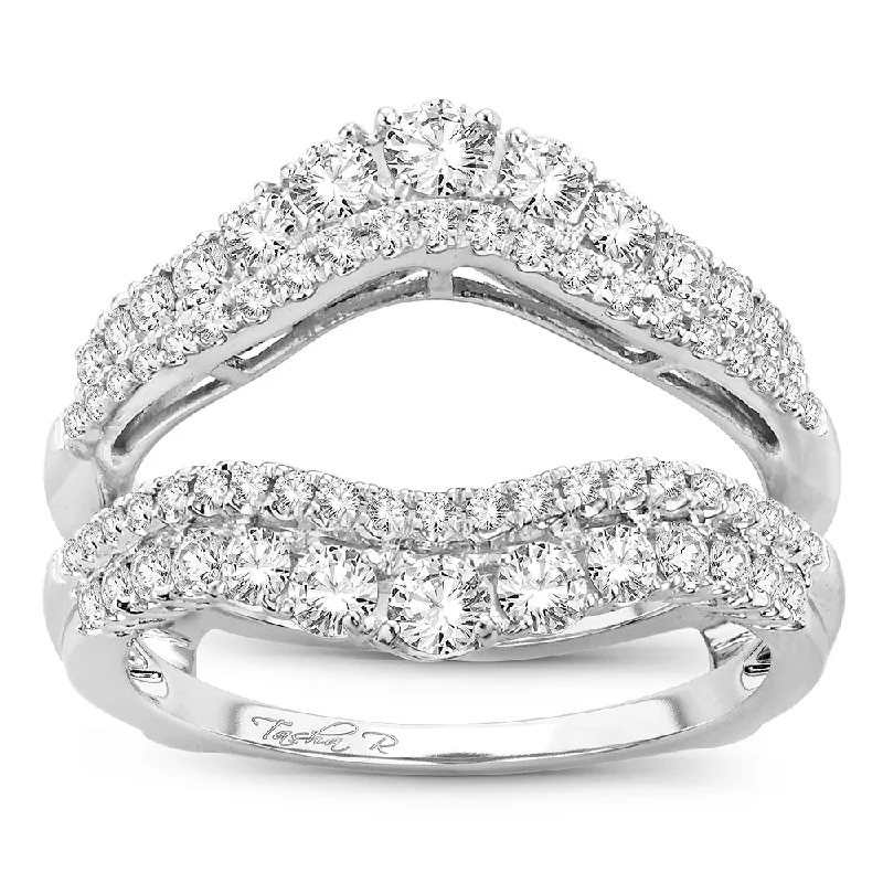 Lightweight hoop earrings for comfortable and all-day wear-14K 1.00CT Diamond RING GUARD