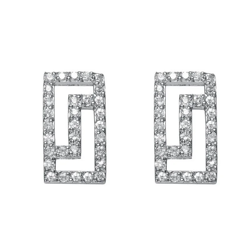 Best hoop earrings with satin ribbons for a soft, feminine appearance-La Scène Modern Geometric Earrings