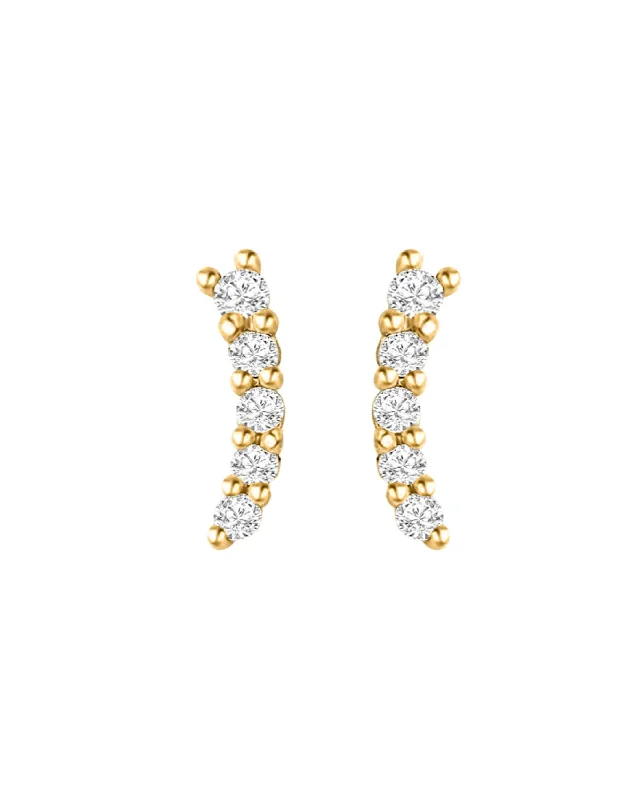 Stylish hoop earrings with diamond accents for an elegant and sparkling effect-14k Cleo Diamond Stud