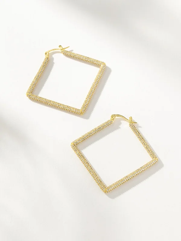 Best hoop earrings with geometric hexagon shapes for a modern, angular look-Girl Boss Earrings 2.0