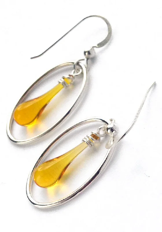 Hoop earrings with polished metal for a shiny and high-quality finish-Honey Cameo Earrings