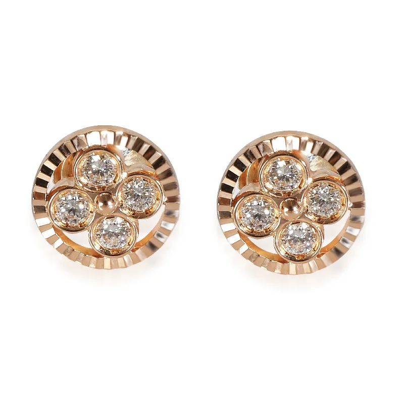 Hoop earrings with oversized pearl accents for a statement-making look-Louis Vuitton Sun Blossom Diamond Earring in 18k Rose Gold 0.40 CTW