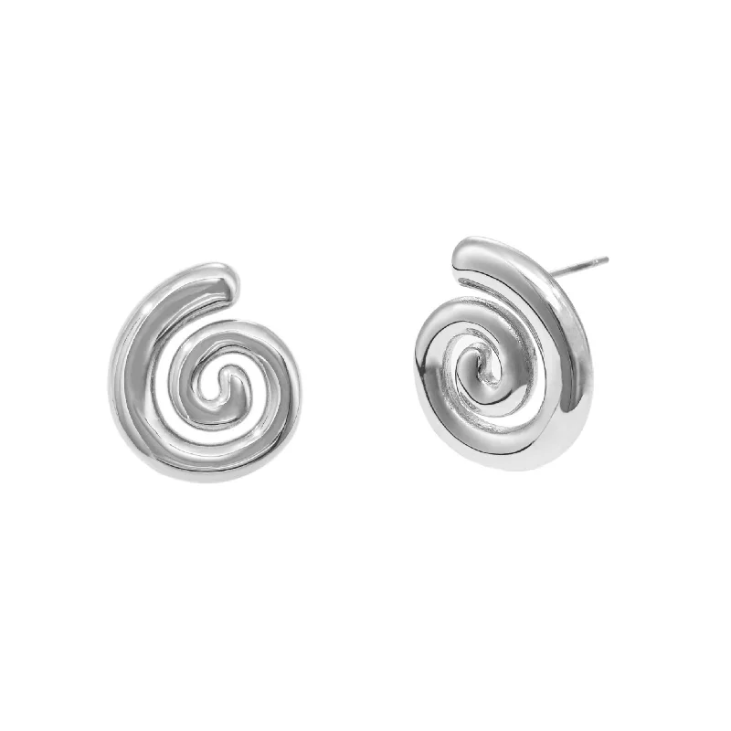 Best hoop earrings with rose gold for a romantic and warm aesthetic-Origin Earrings - Silver