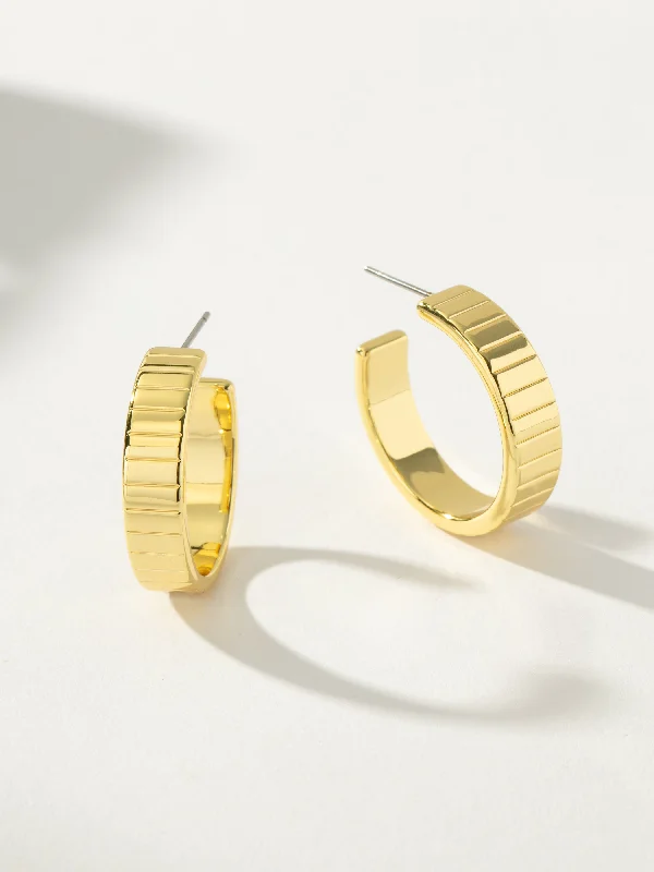 Hoop earrings with satin finishes for a smooth and elegant appearance-Pave the Way Hoops