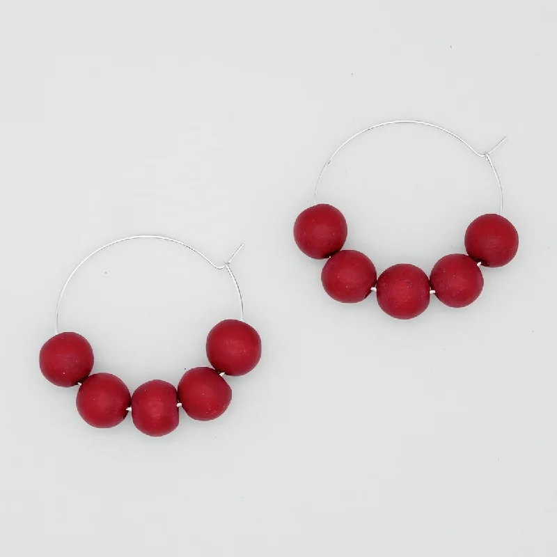 Best hoop earrings with cubic zirconia for a budget-friendly, dazzling look-Raspberry Hoop Dangle Earring