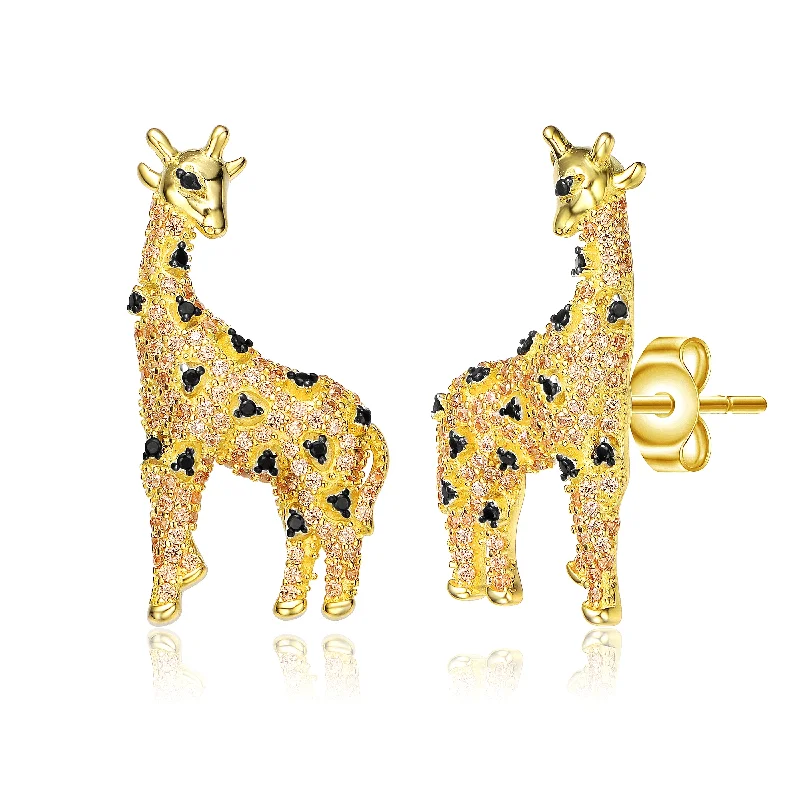 Medium hoop earrings for an everyday look with the perfect balance of style-Chloé Golden Giraffe Earrings