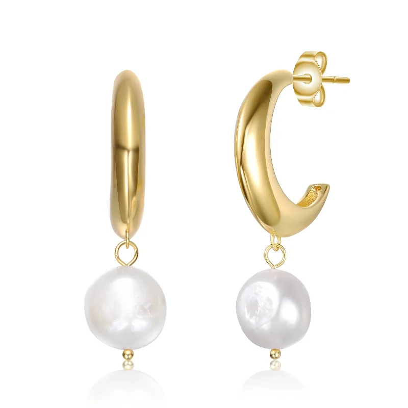 Best hoop earrings with blackened metal for an edgy and bold appearance-Noémie Chunky Pearls Dangle Earrings