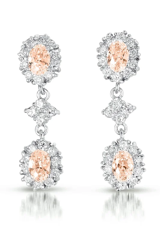 Best hoop earrings with stacked layers for a dimensional and bold look-Jeanne Champagne Earrings