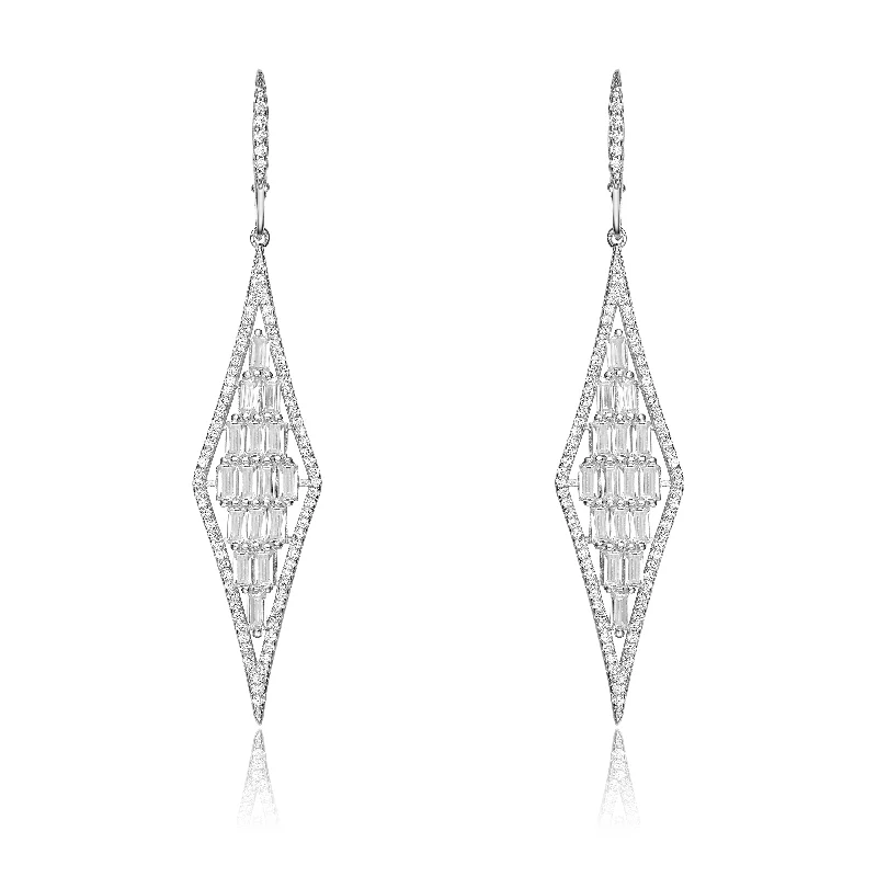 Hoop earrings with satin finishes for a smooth and elegant appearance-Renée Argyle Vertical Earrings