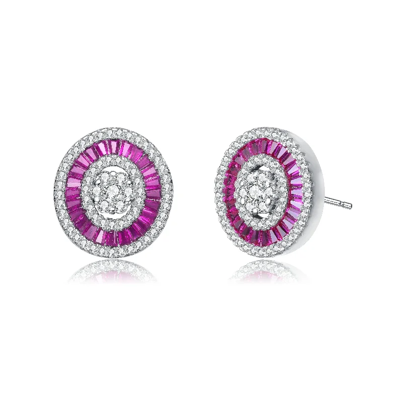 Stylish hoop earrings with diamond accents for an elegant and sparkling effect-Eloise Malibu Rhodium Plated Earrings