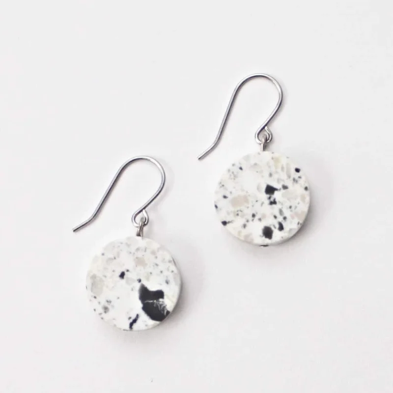 Large hoop earrings for a bold and statement-making fashion accessory-White Granite Sophie Earrings